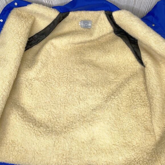 Vintage King Louie Pro Fit Sherpa Lined Jacket Coat Men's Size Large Blue Blank - Picture 7 of 12